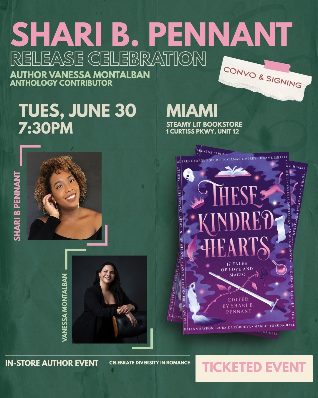 Celebrate These Kindred Hearts with Shari B. Pennant! Book Signing & Conversation in Miami