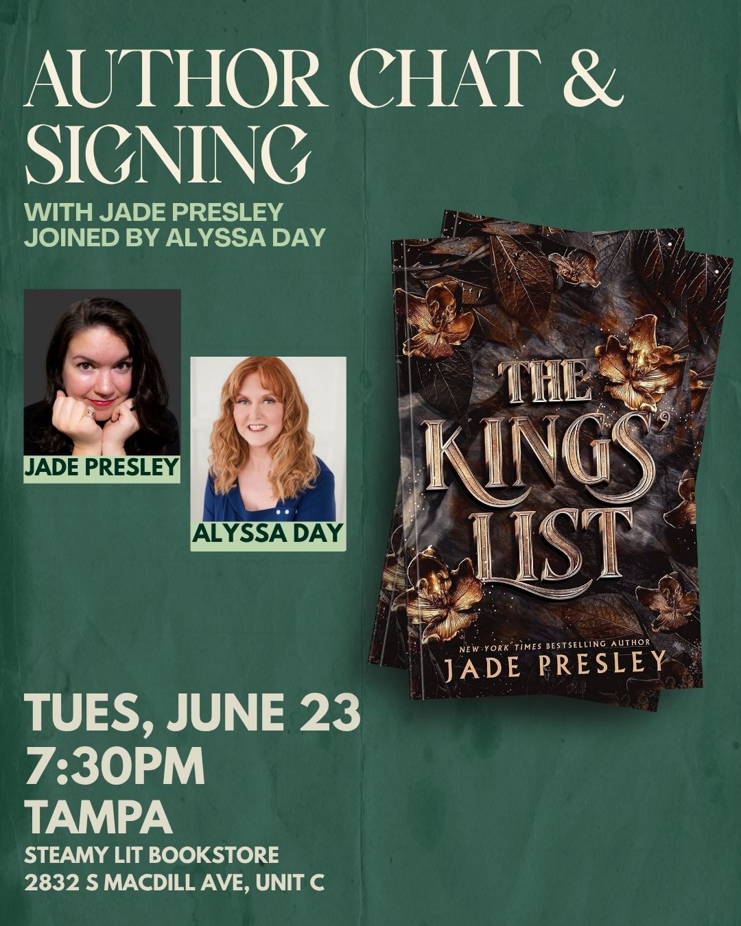 Celebrate The King's List with Jade Presley in Tampa!