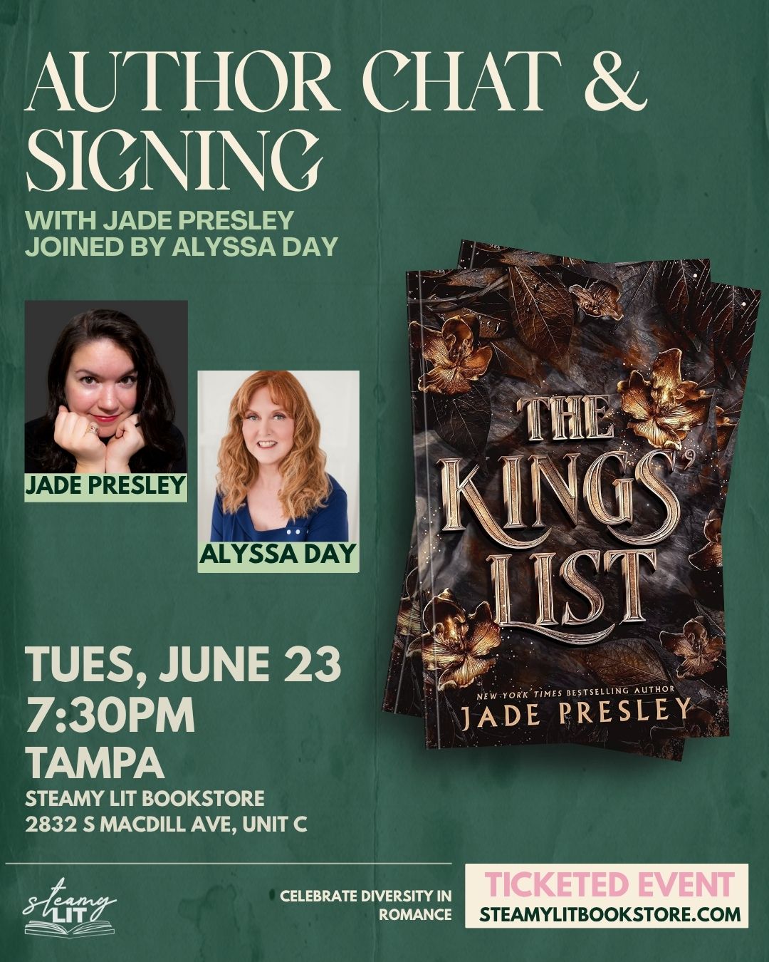 Celebrate The King's List with Jade Presley in Tampa!