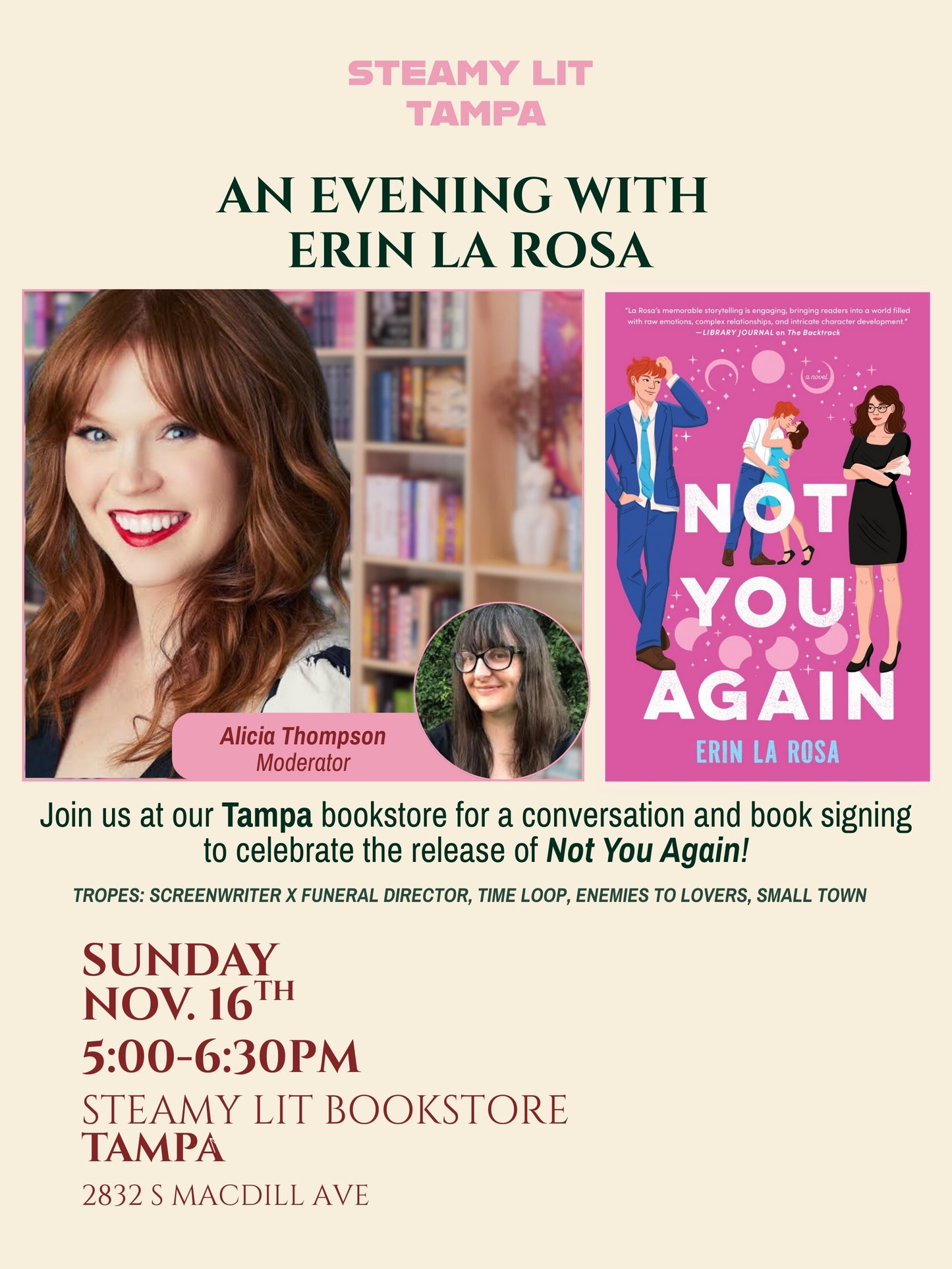 Erin La Rosa Book Signing + Convo