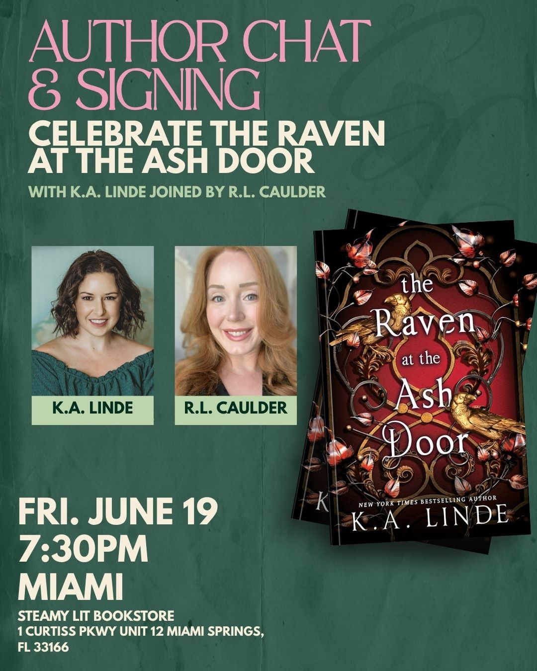 Celebrate The Raven at the Ash Door with K.A. Linde in Miami!