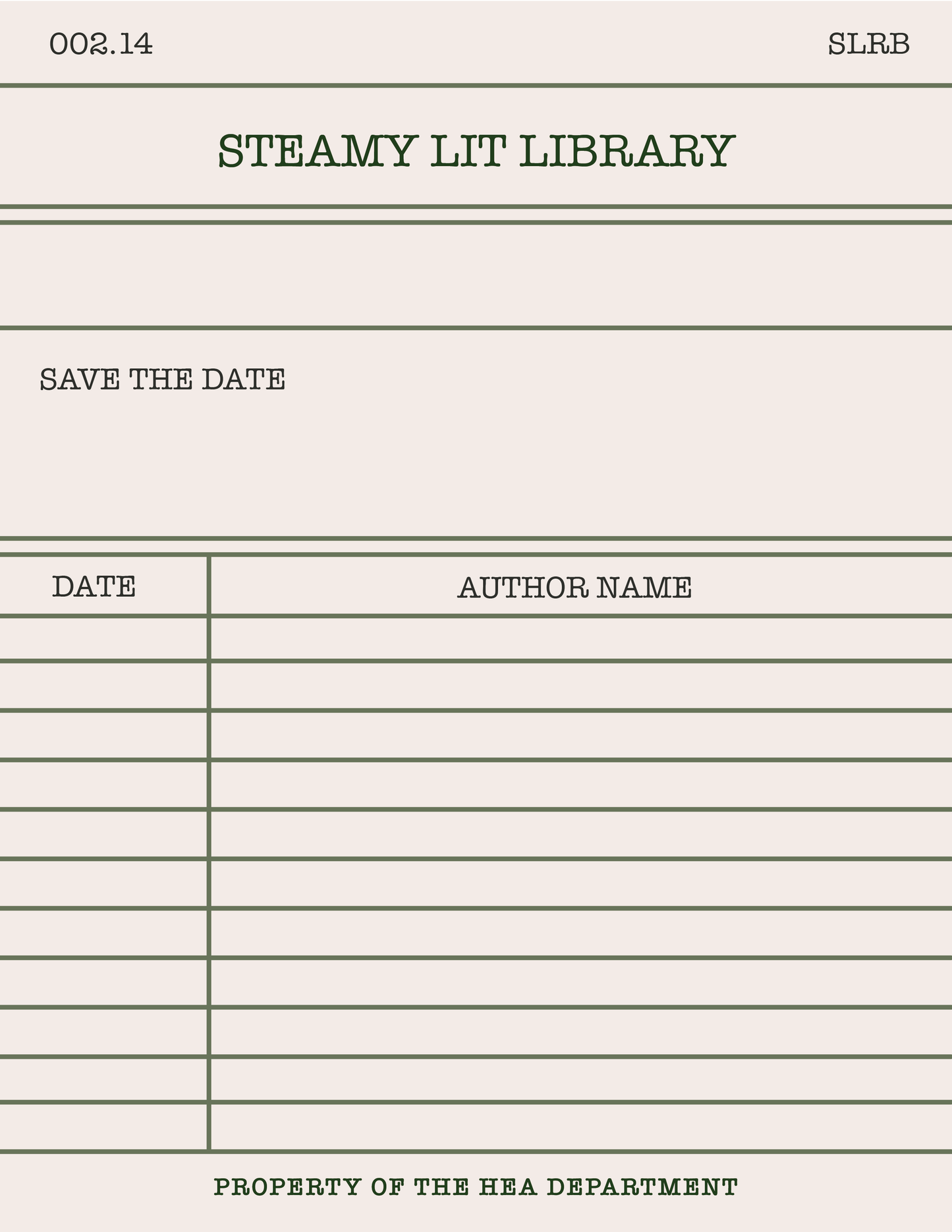 Steamy Lit Library Card Book Sleeve