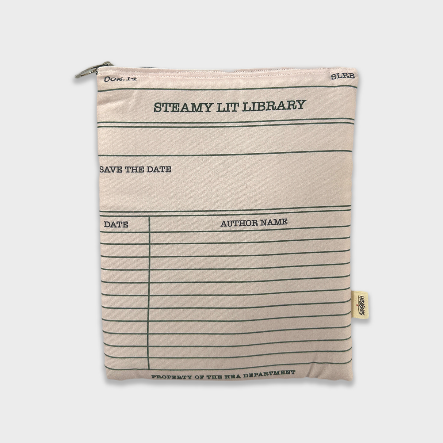 Steamy Lit Library Card Book Sleeve
