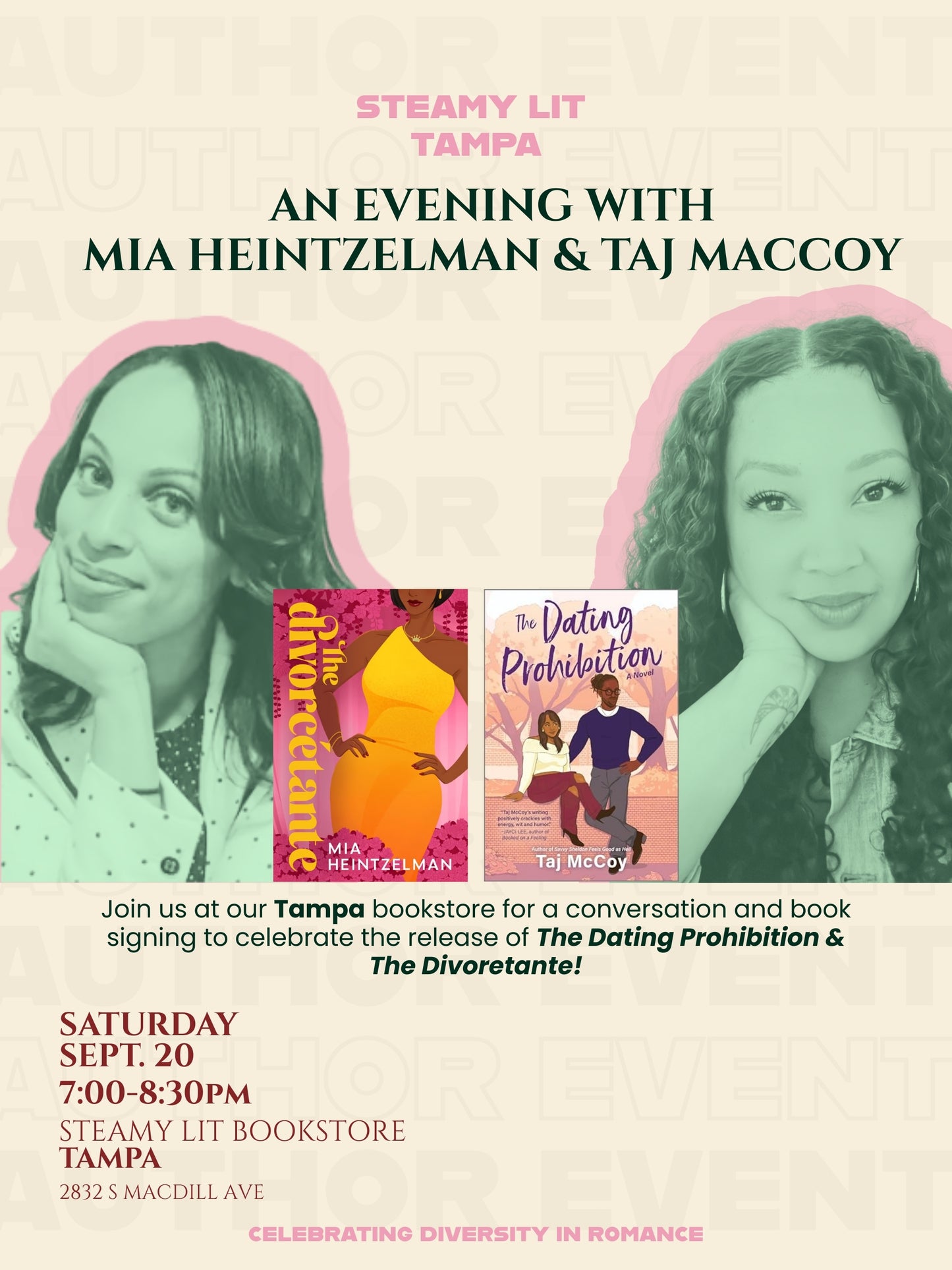 Mia Heintzelman & Taj McCoy Book Signing + Convo