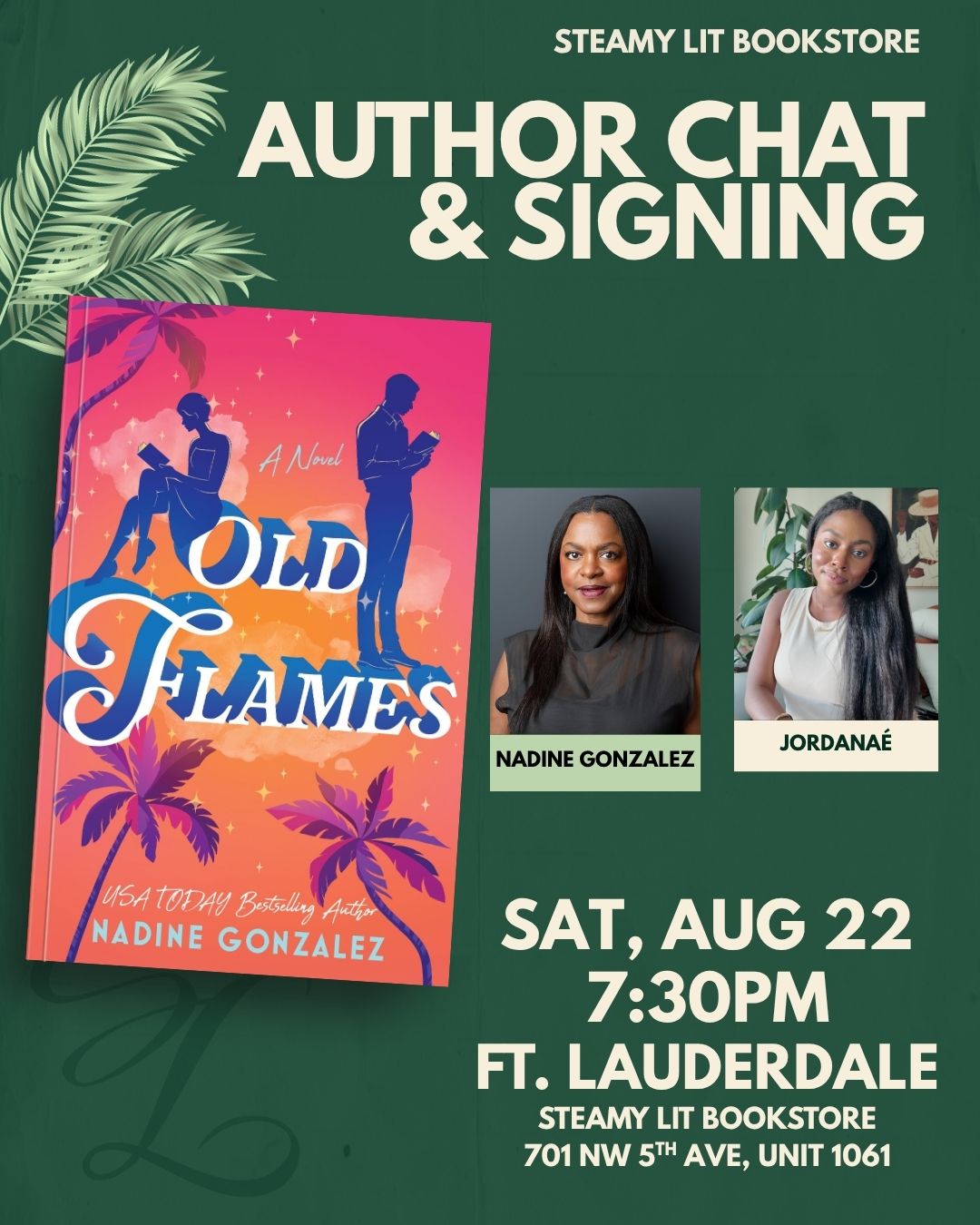 Celebrate the release of Old Flames with Nadine Gonzalez Book Signing & Conversation