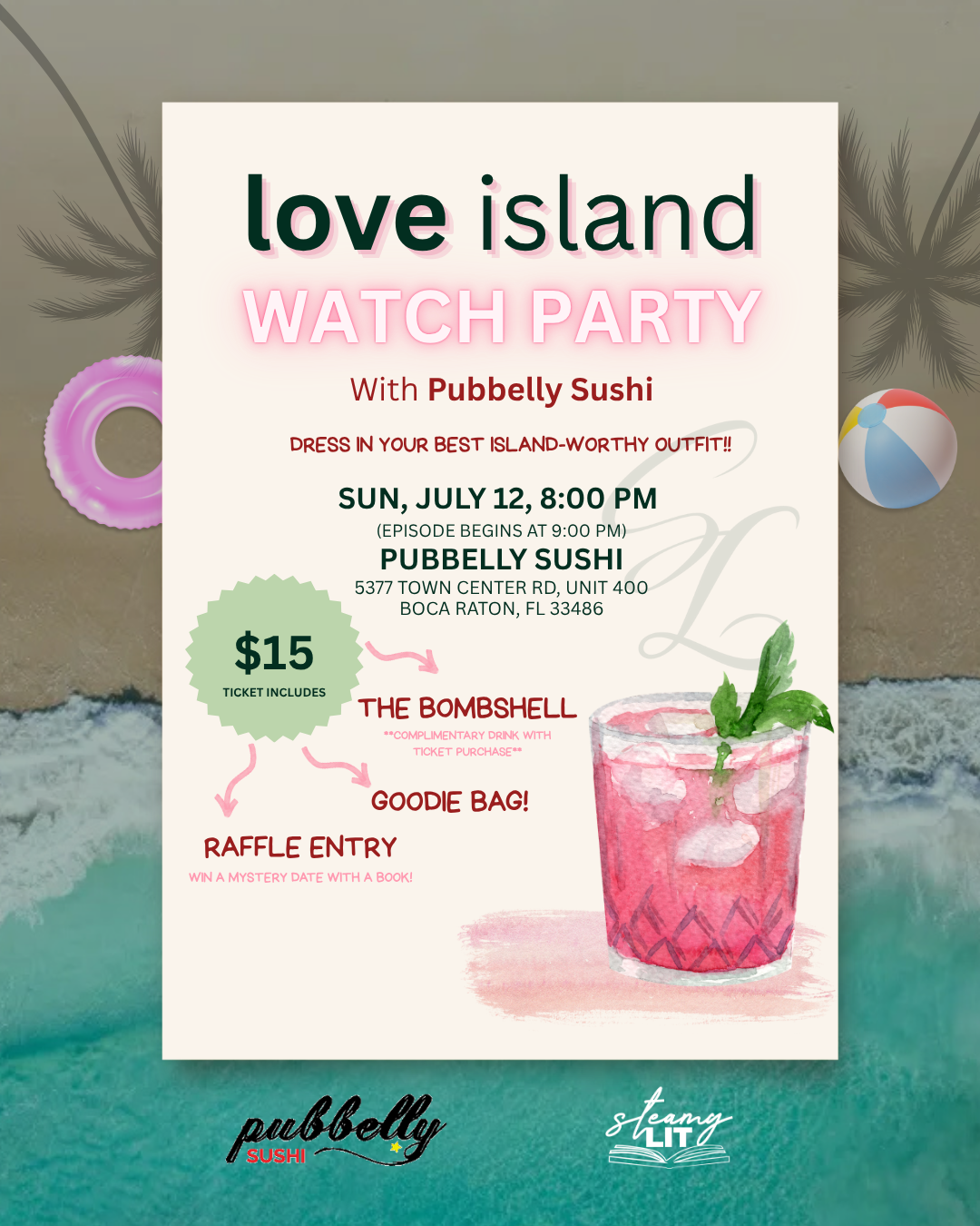 Love Island Watch Party x Pubbelly Sushi in Boca Raton