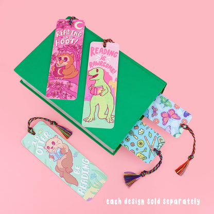 Reading is a Hoot Bookmark with Tassel