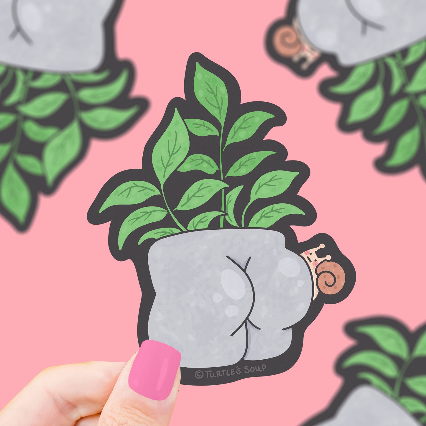 Butt Planter Sticker