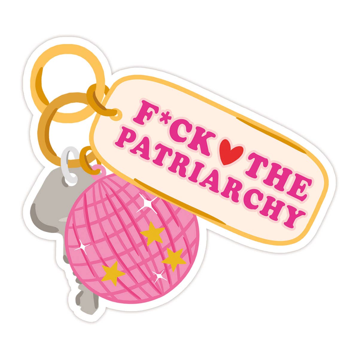 Patriarchy Keychain Vinyl Sticker - Taylor Swift Inspired