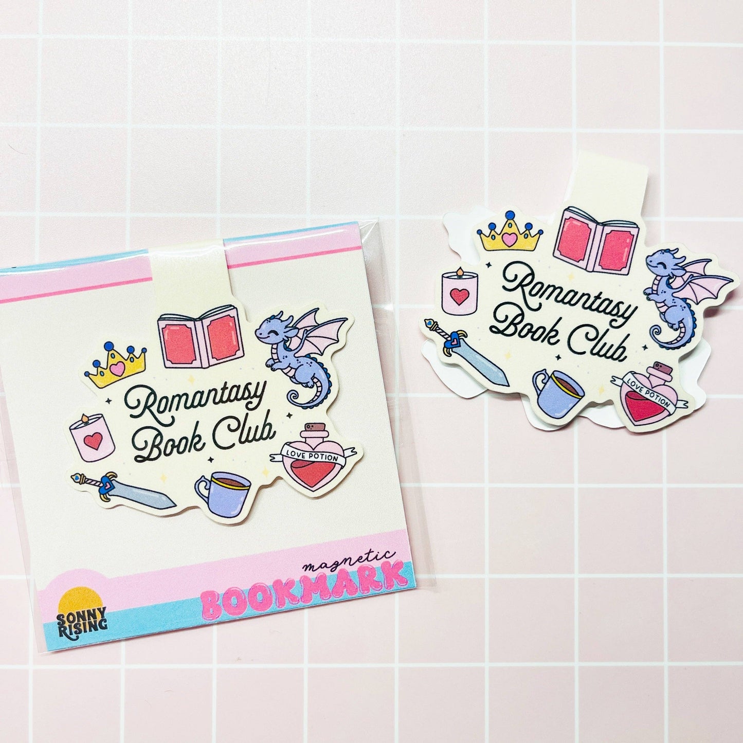 Magnetic Bookmark, Romantasy Book Club with Dragon