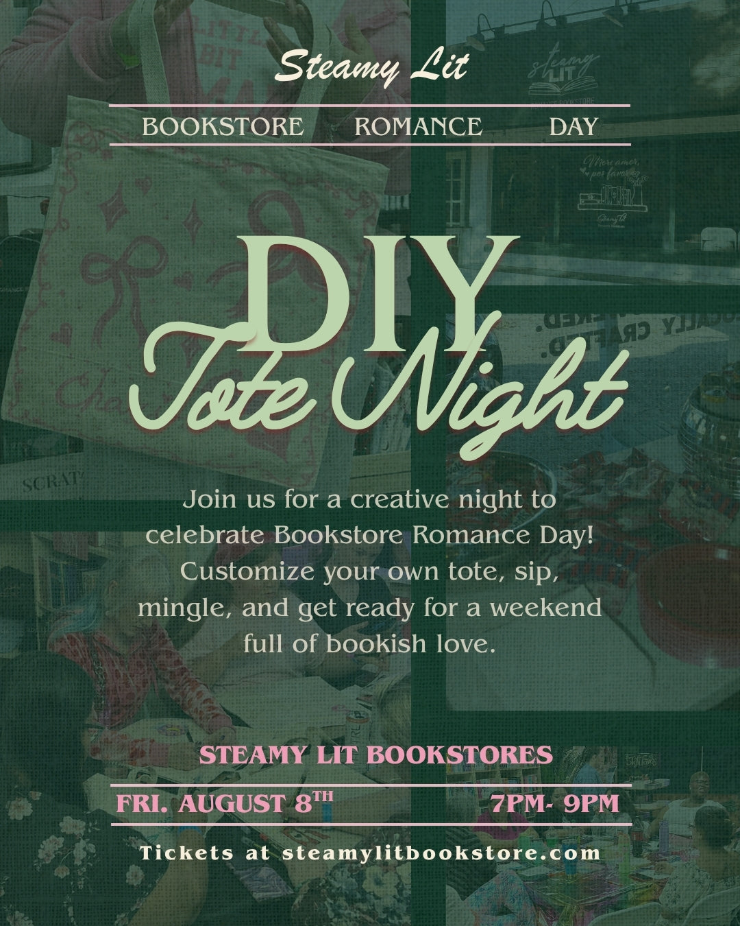 DIY Tote Night in celebration of Bookstore Romance Day!