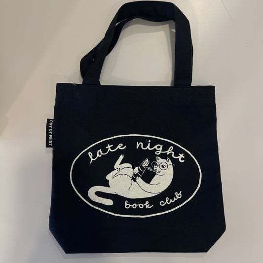 Late Night Book Club mini tote Out of Print