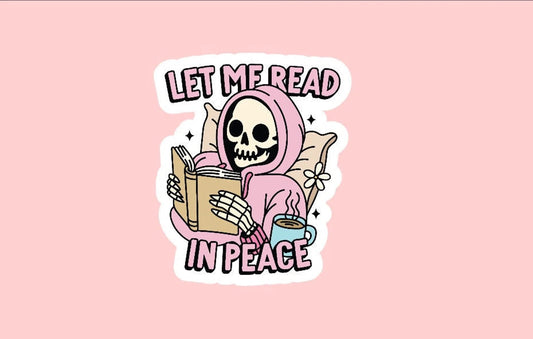 Let me read in peace sticker