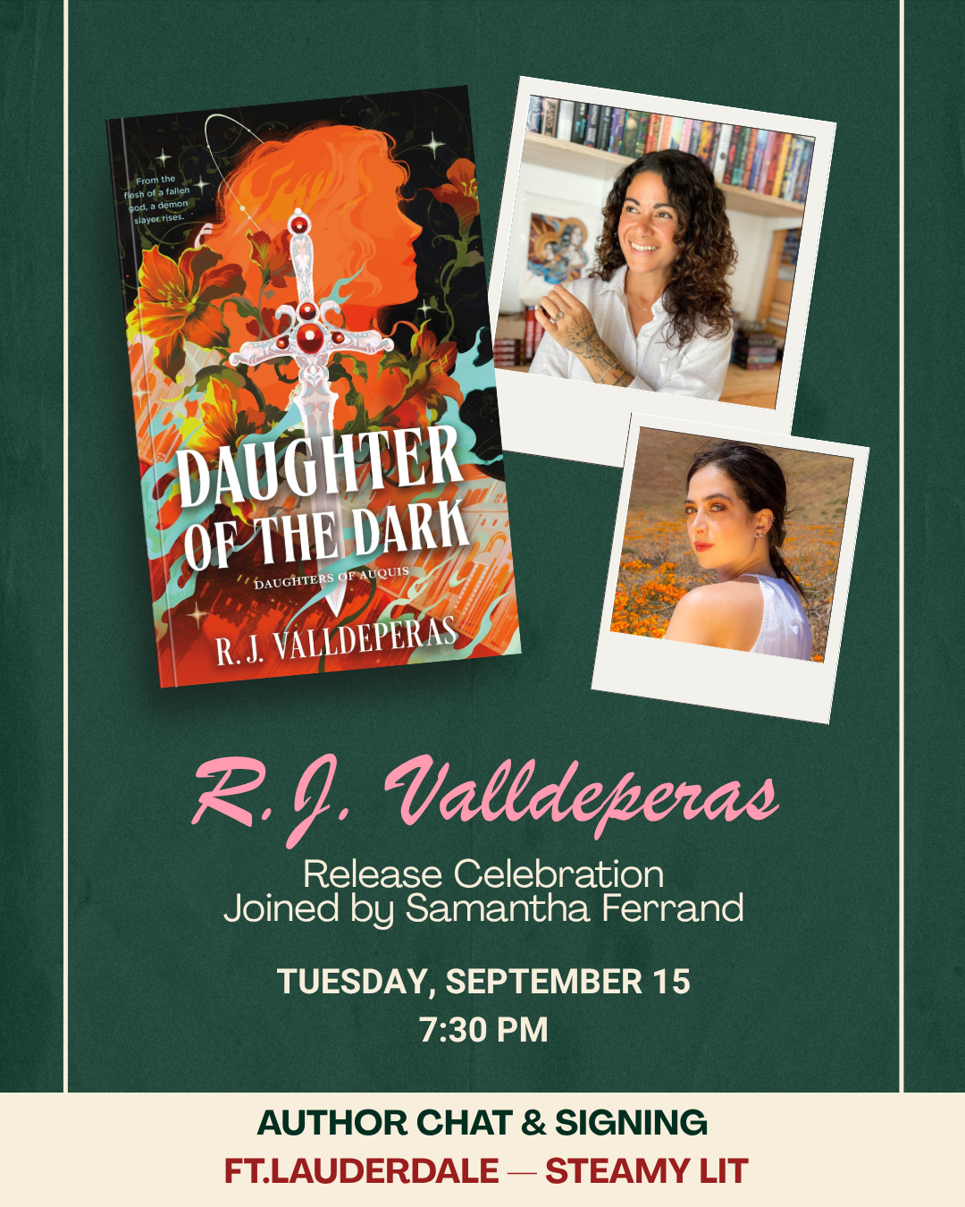 Celebrate Daughter of the Dark with RJ Valldeperas! Conversation & Signing!