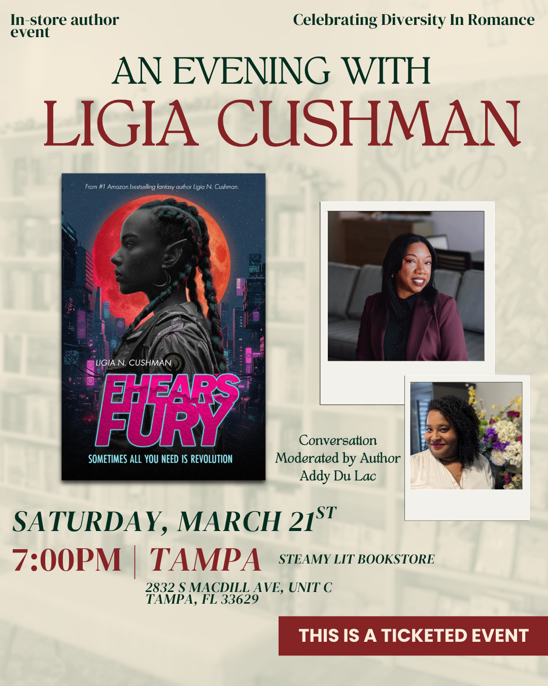 Release Celebration for Fhear's Fury by Ligia Cushman!