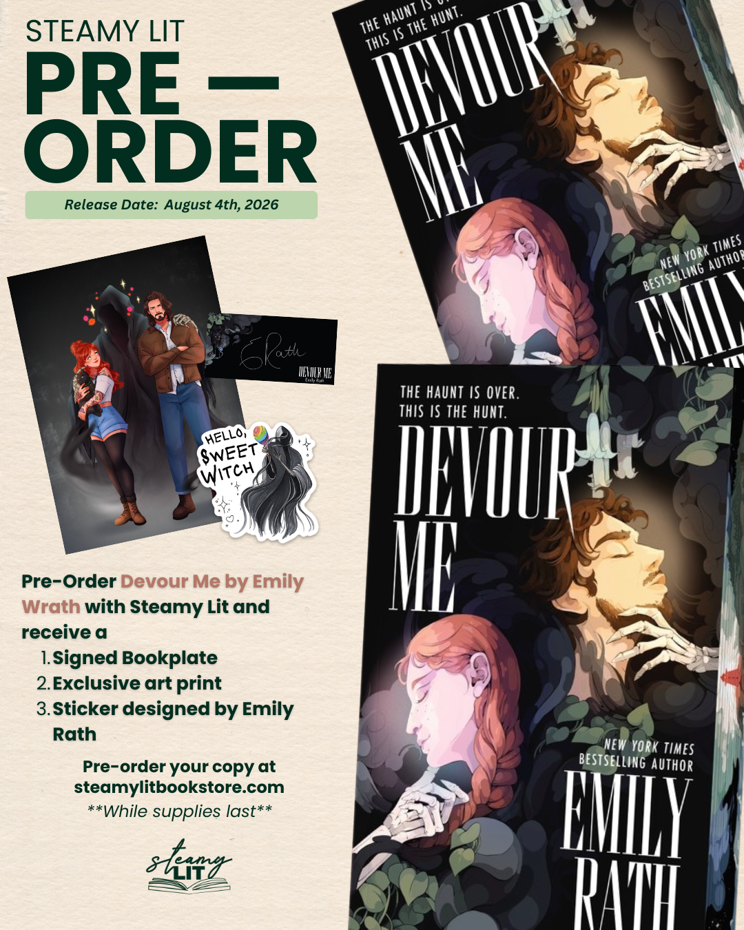 Devour Me by Emily Rath (Indie Bookstore Pre-order campaign) – Steamy ...