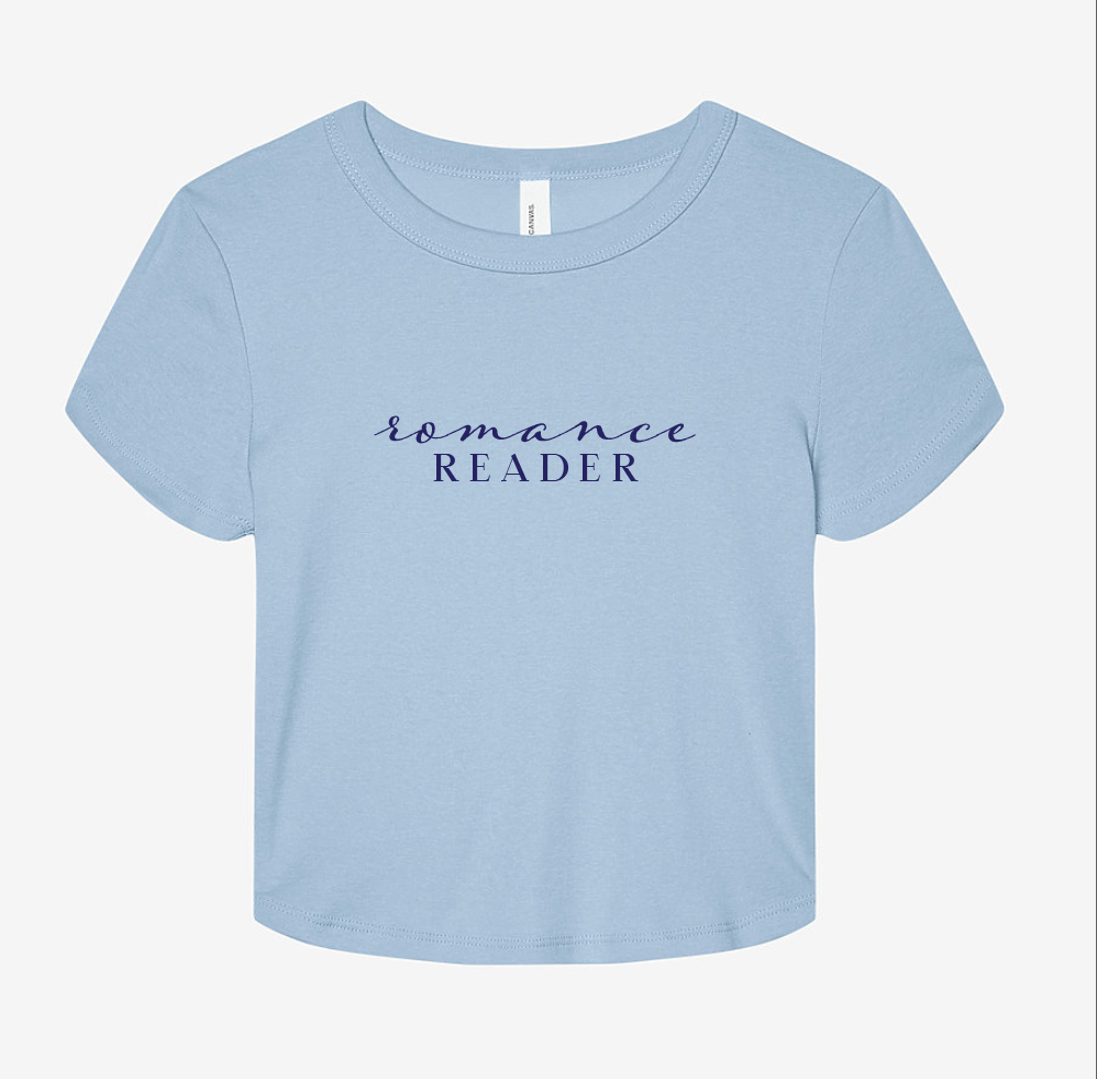 Romance Reader Embroidered Baby Tee
