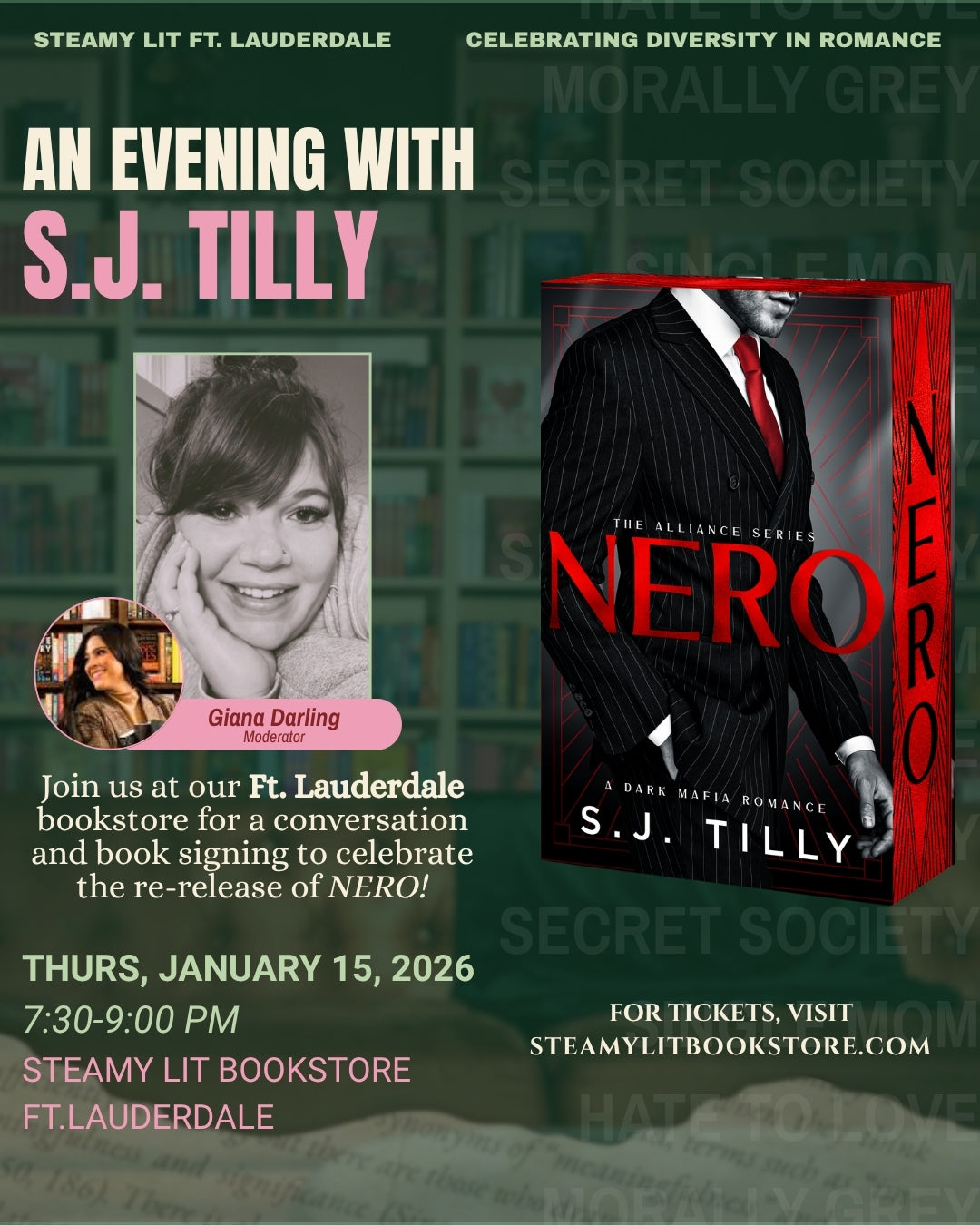 S.J. Tilly Book Signing & Convo