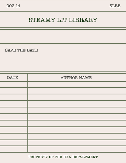 Steamy Lit Library Card Book Sleeve