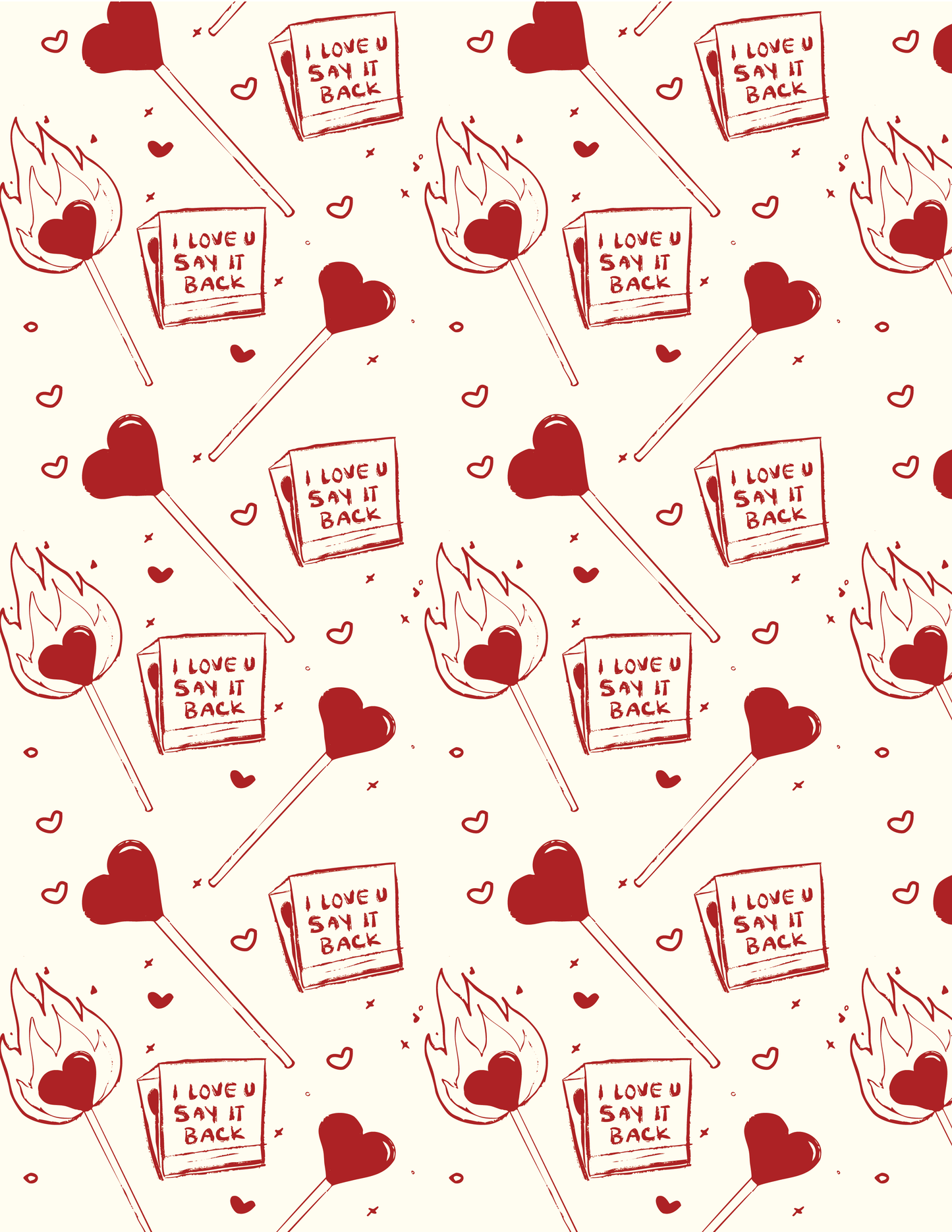 I love you say it back match stick Book Sleeve