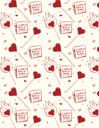 I love you say it back match stick Book Sleeve