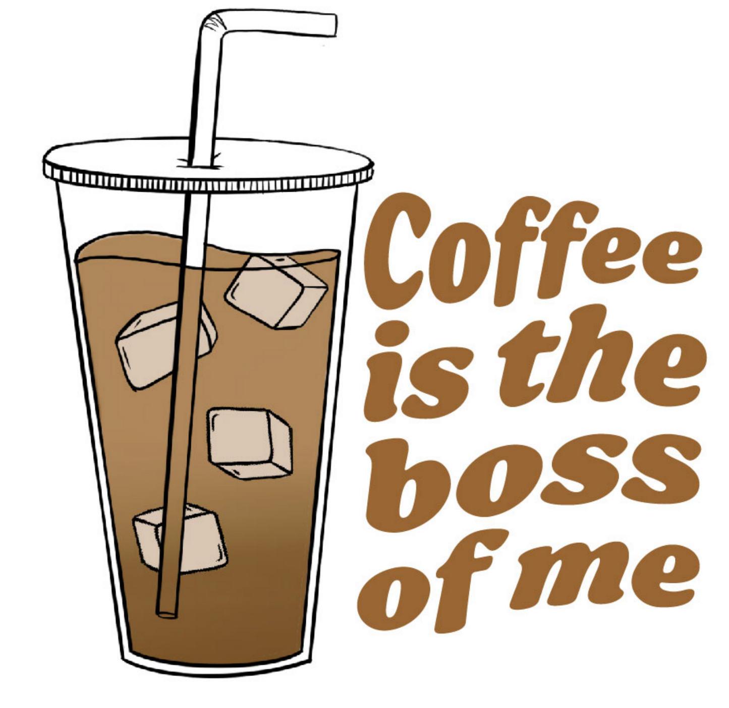 Coffee is the boss of me sticker