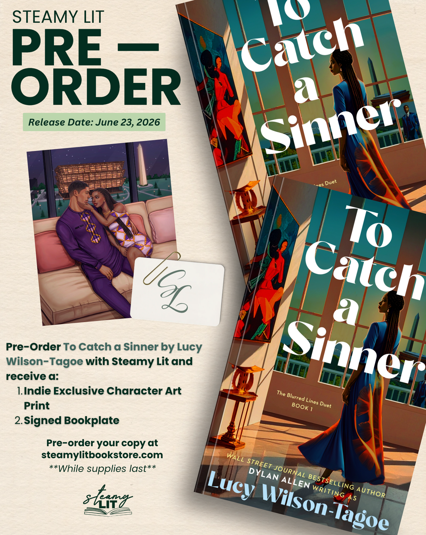 To Catch a Sinner by Dylan Allan, writing as Lucy Wilson-Tagoe (Pre-Order Campaign)