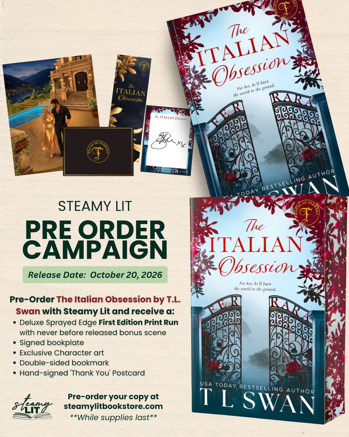 The Italian Obsession by T L Swan (House of Ferrara) (Pre-Order Campaign)