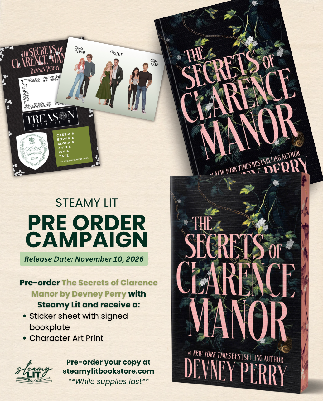 The Secrets of Clarence Manor by Devney Perry (Deluxe Edition) (Pre-Order Campain)
