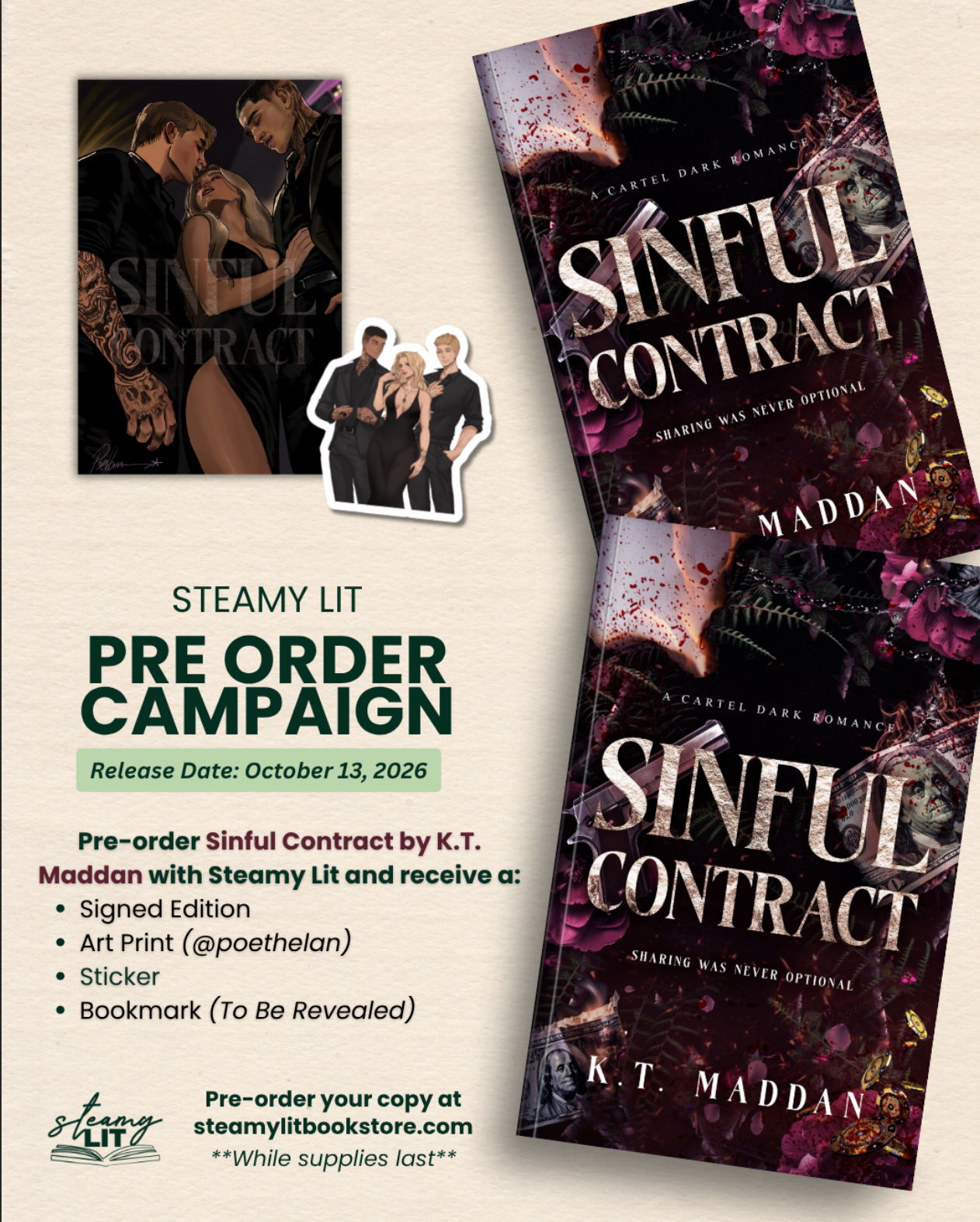 Sinful Contract by K.T. Maddan (Pre-Order Campaign)