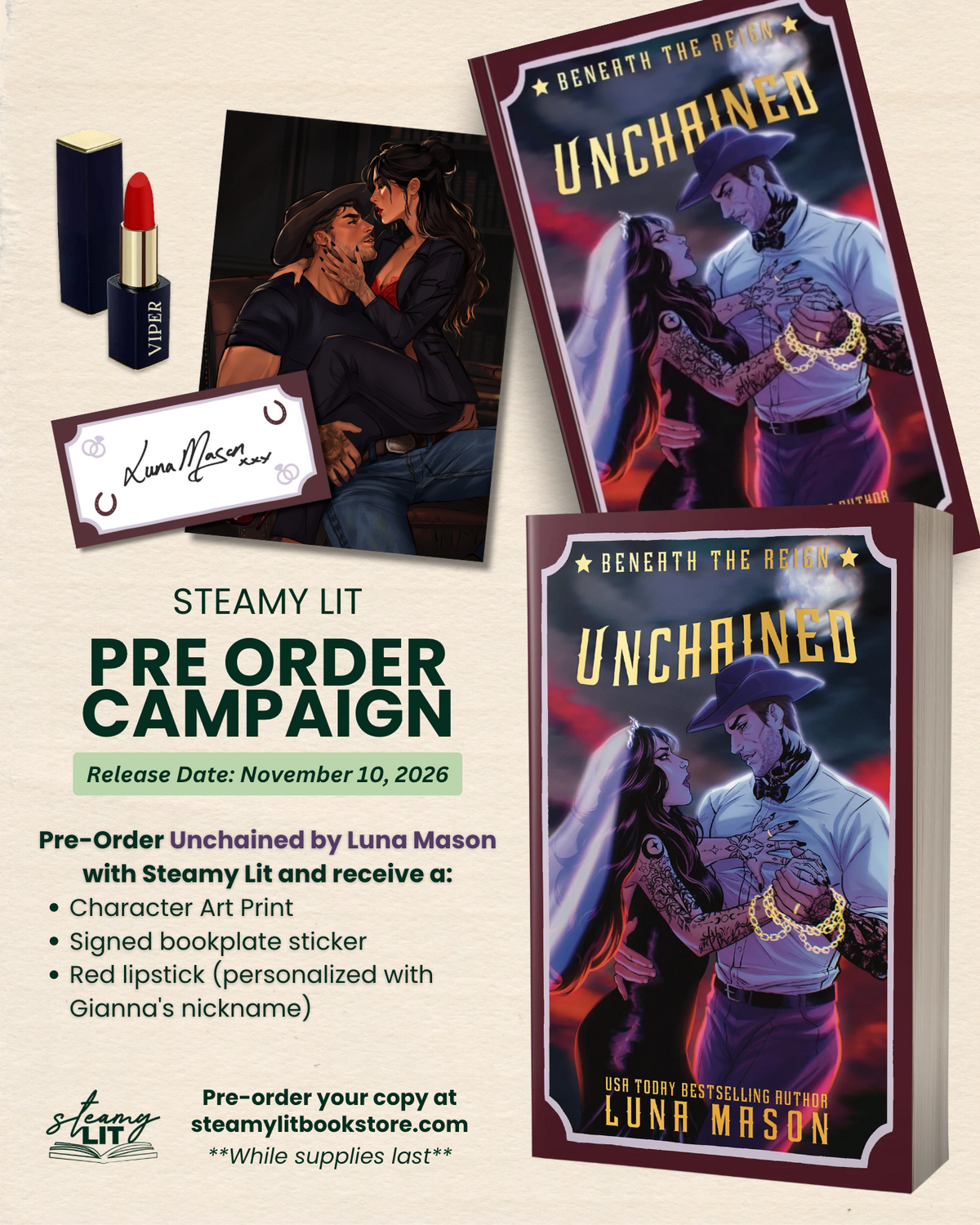 Unchained by Luna Mason (Pre-Order Indie Exclusive Campaign)