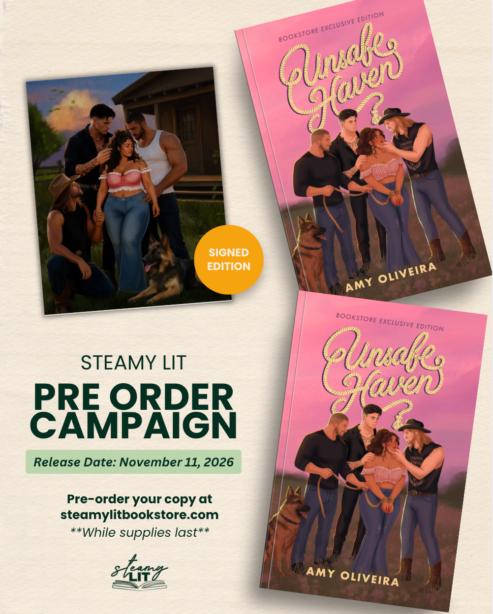 Unsafe haven by Amy Oliveira (Bookstore Exclusive Edition) (Pre-Order Campaign)