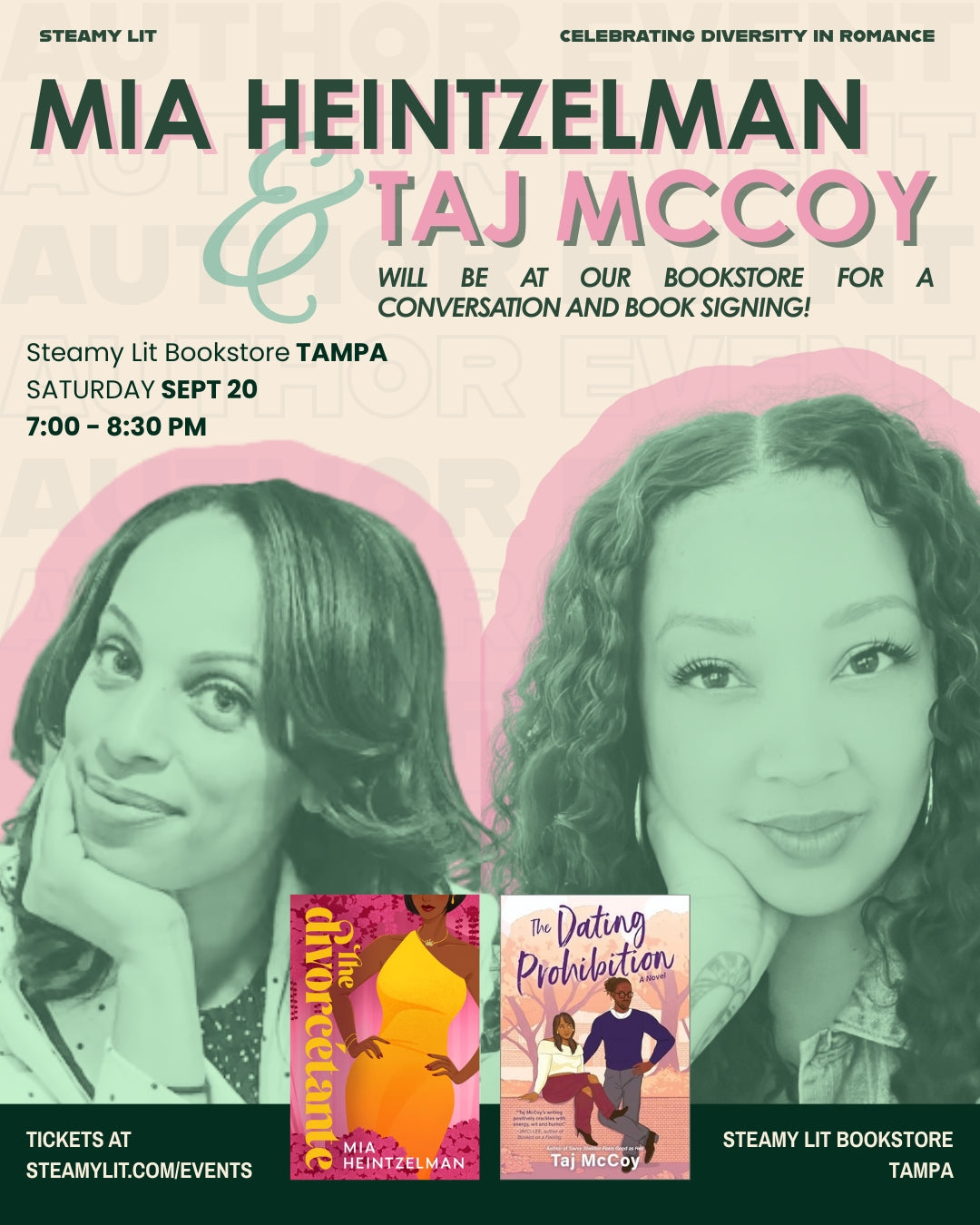Mia Heintzelman & Taj McCoy Book Signing + Convo