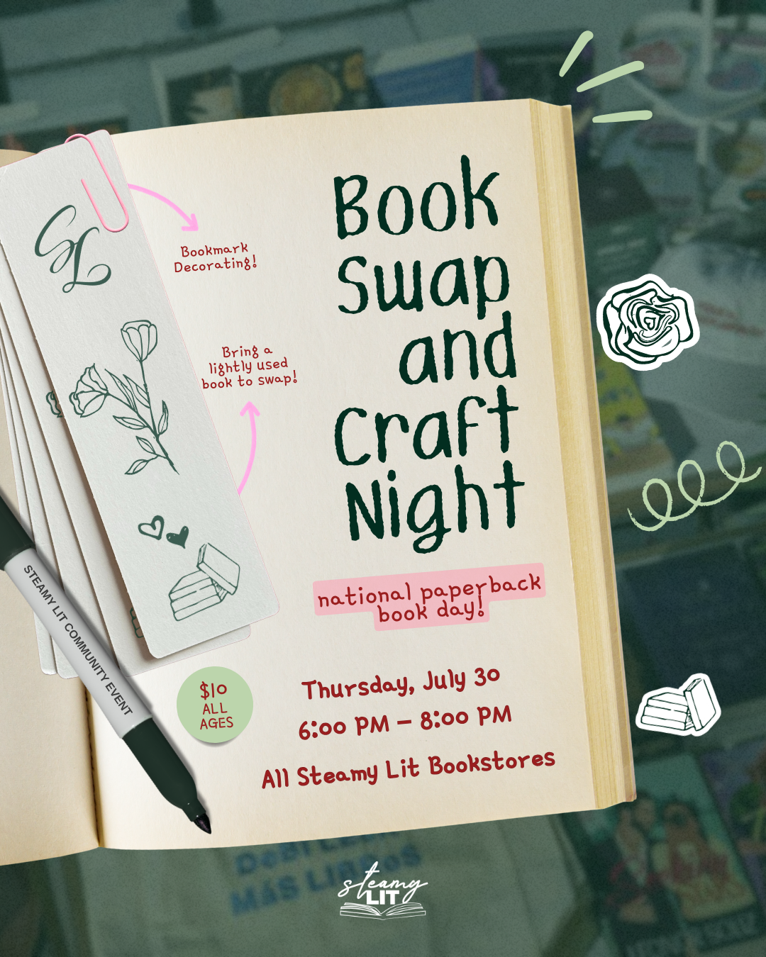 Paperback Day Book Swap & Craft Night