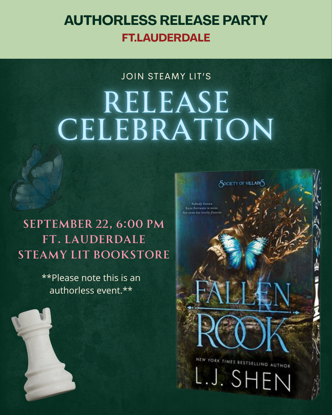 Authorless Party -(Ft. Lauderdale) Celebrate Fallen Rook by L.J. Shen
