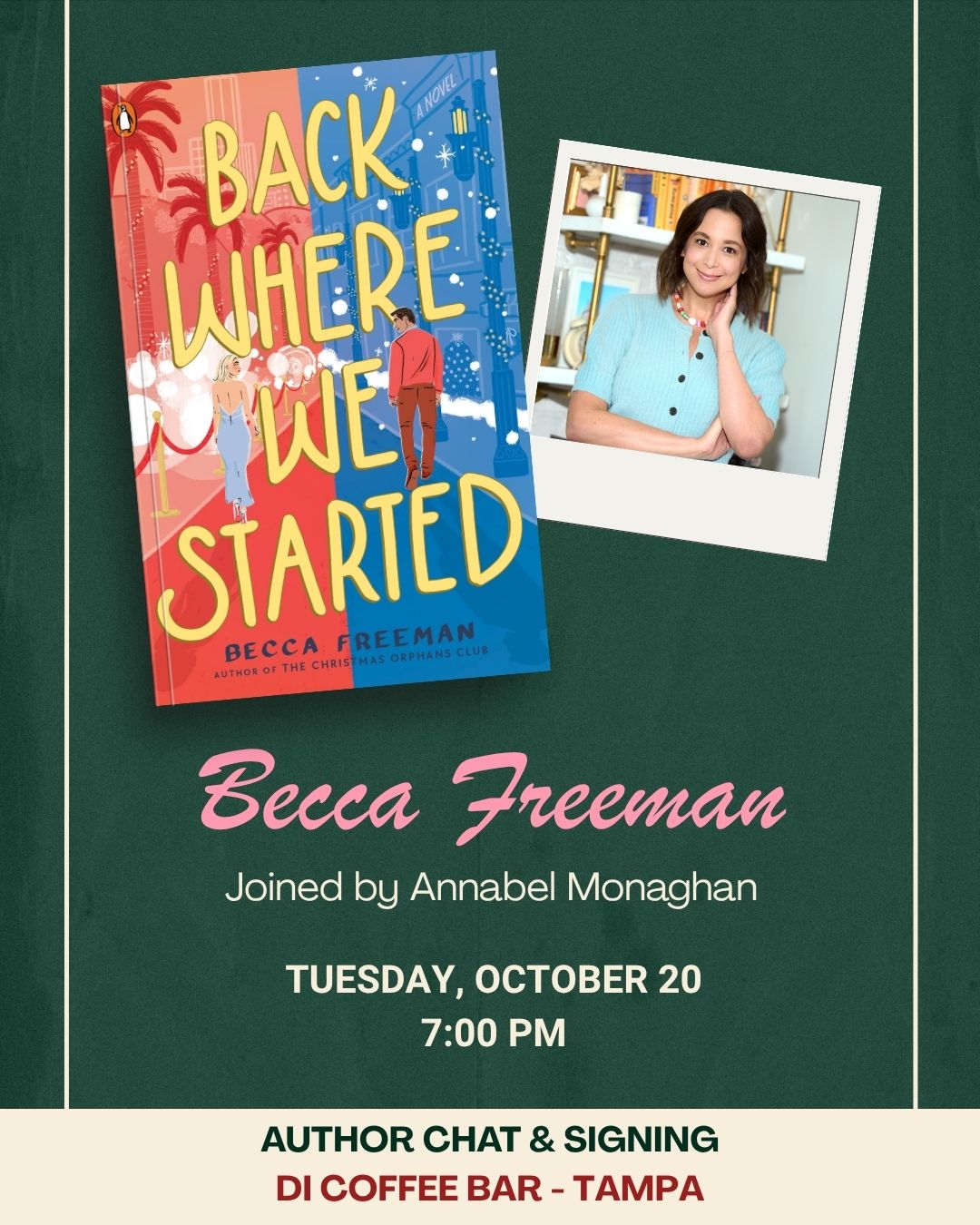 Author Visit (Tampa) - Meet Author Becca Freeman in Tampa! Conversation & Book Signing!