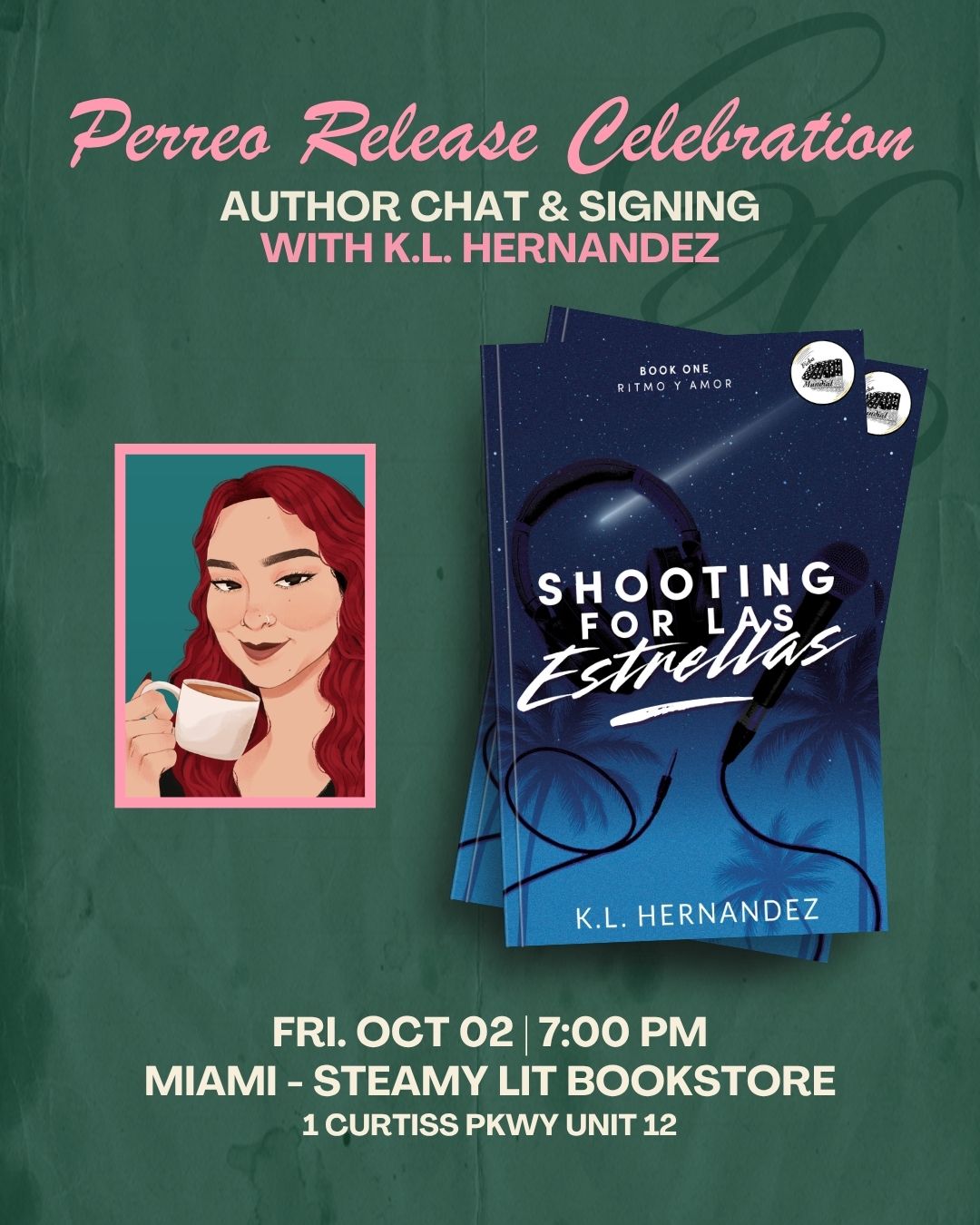Celebrating Shooting for Las Estrellas with K.L. Hernandez! Q&A Conversation, Book Signing, & Perreo Class!