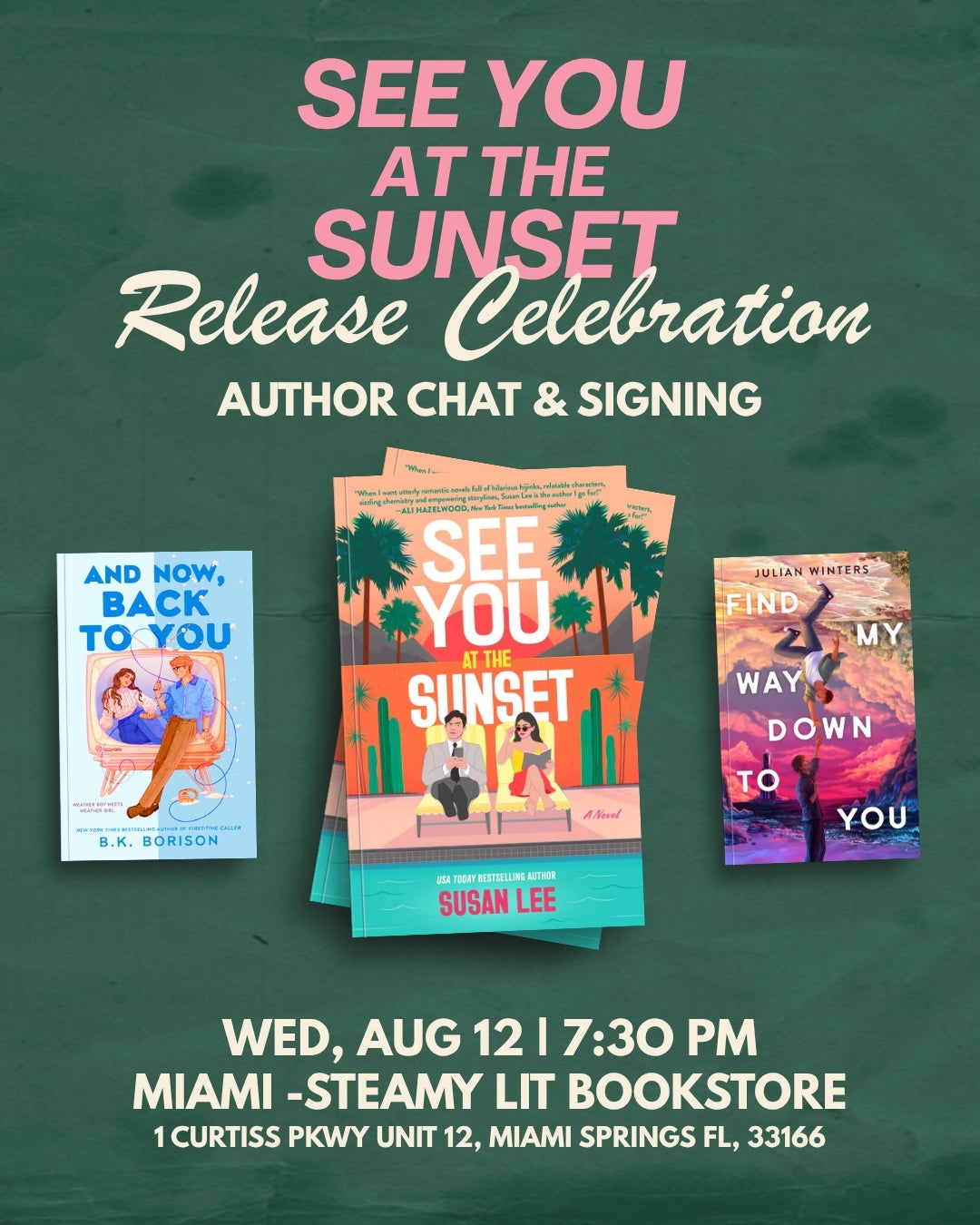 Book Tour - See You at the Sunset by Susan Lee - Miami